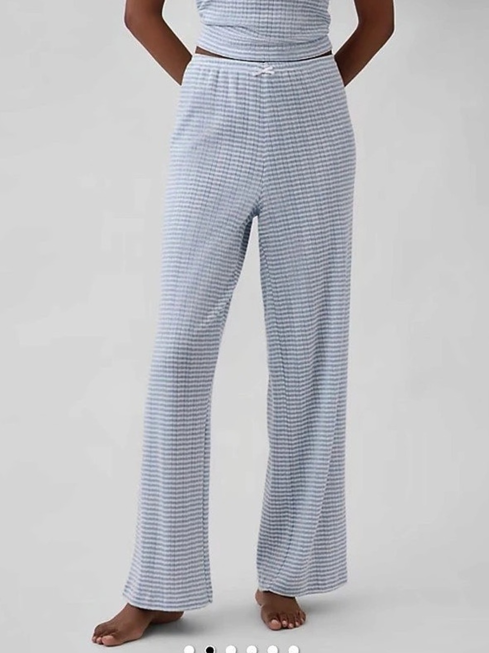 Gap Pointelle PJ Pants in Blue & White NWT